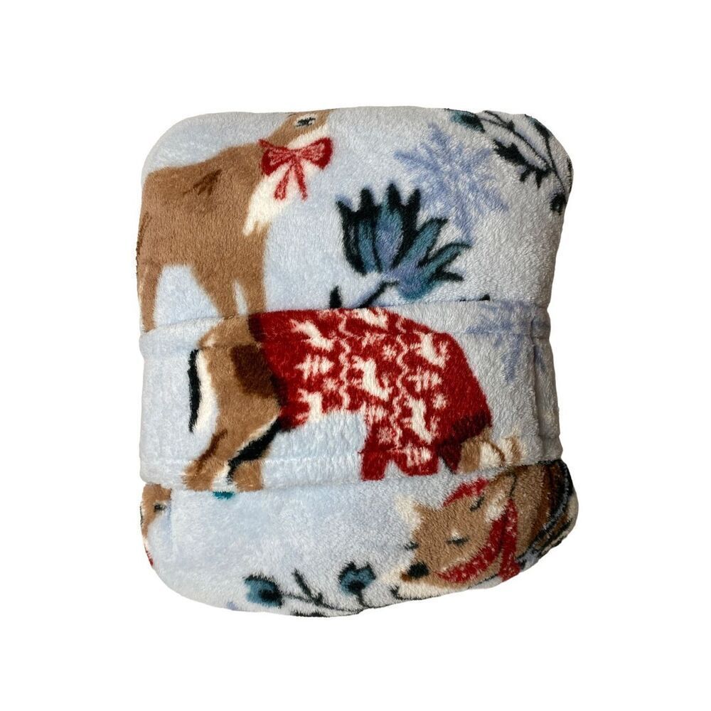 Vera Bradley Fleece Travel Blanket in Merry Mischief Snow Day